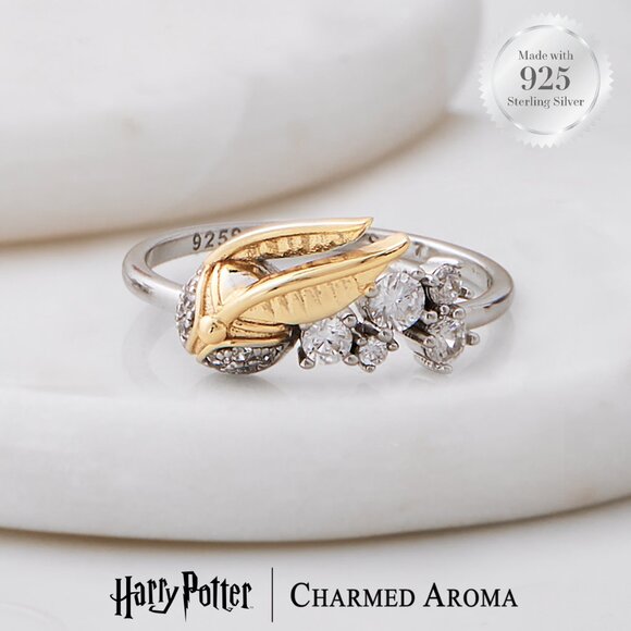 Harry Potter Golden Snitch Flying Ring, 925 Sterling Silver Charmed Aroma - Picture 7 of 7